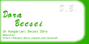 dora becsei business card